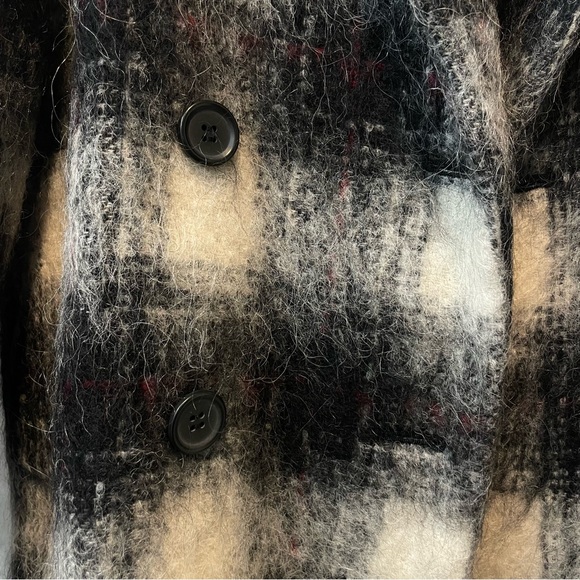 Theory Plaid Print Wool Coat - Picture 5 of 5